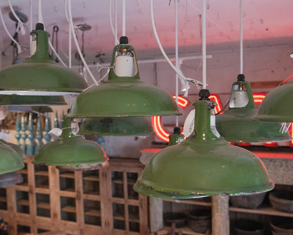 Vintage Rustic Green Pendant Light