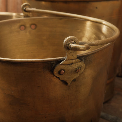 Vintage Indian Brass Ice Bucket with Handle