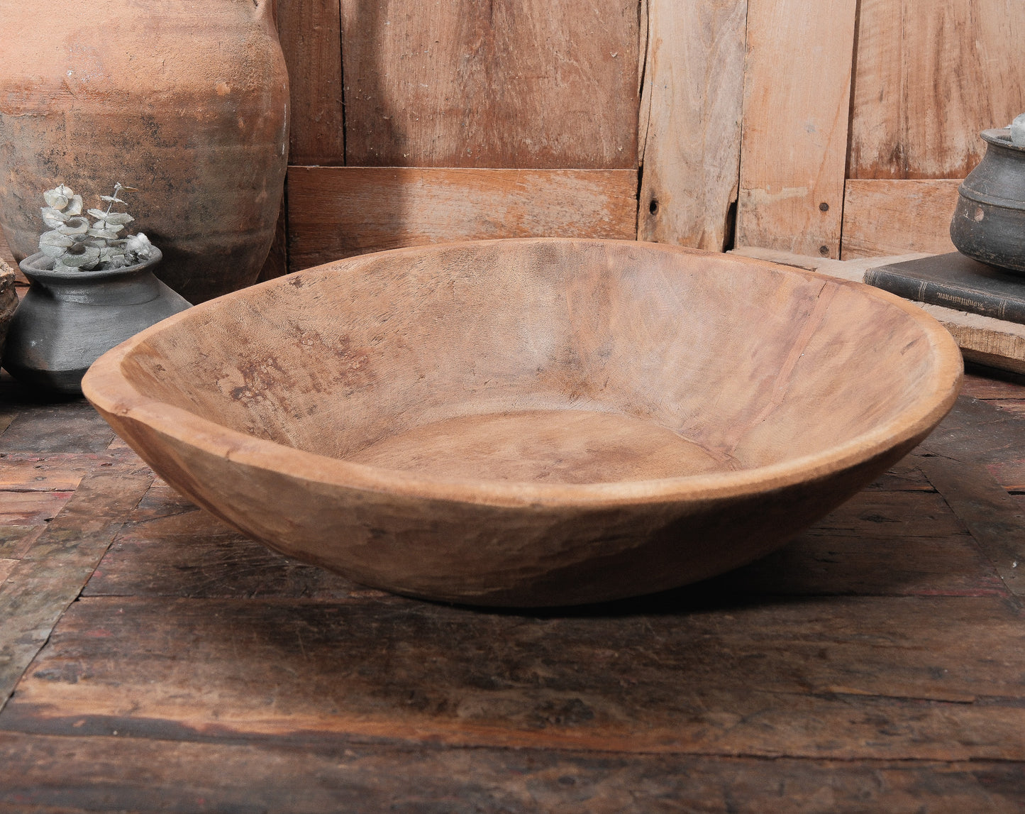 Handcrafted Primitive Wooden Parat Bowl