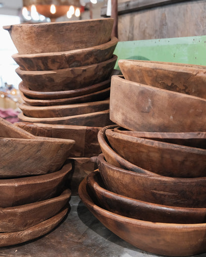 Handcrafted Primitive Wooden Parat Bowl