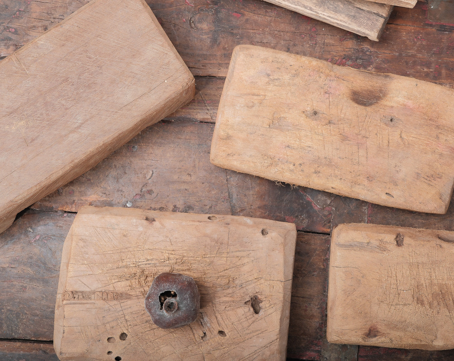 Vintage Bleached Teak Wood Riser