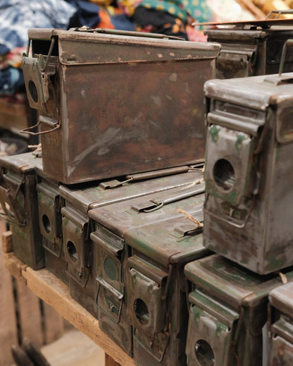 Vintage Metal Ammo Box