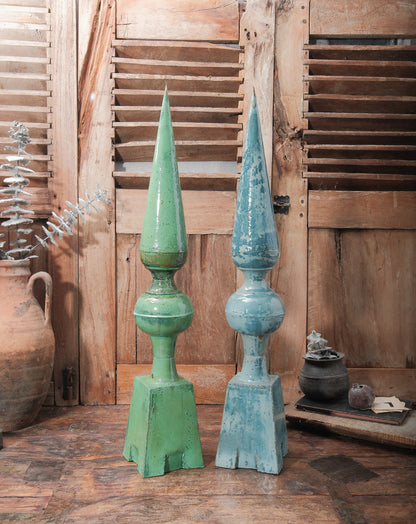 Vintage Glazed Architectural Finials