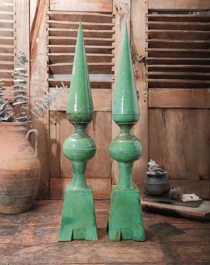 Vintage Glazed Architectural Finials