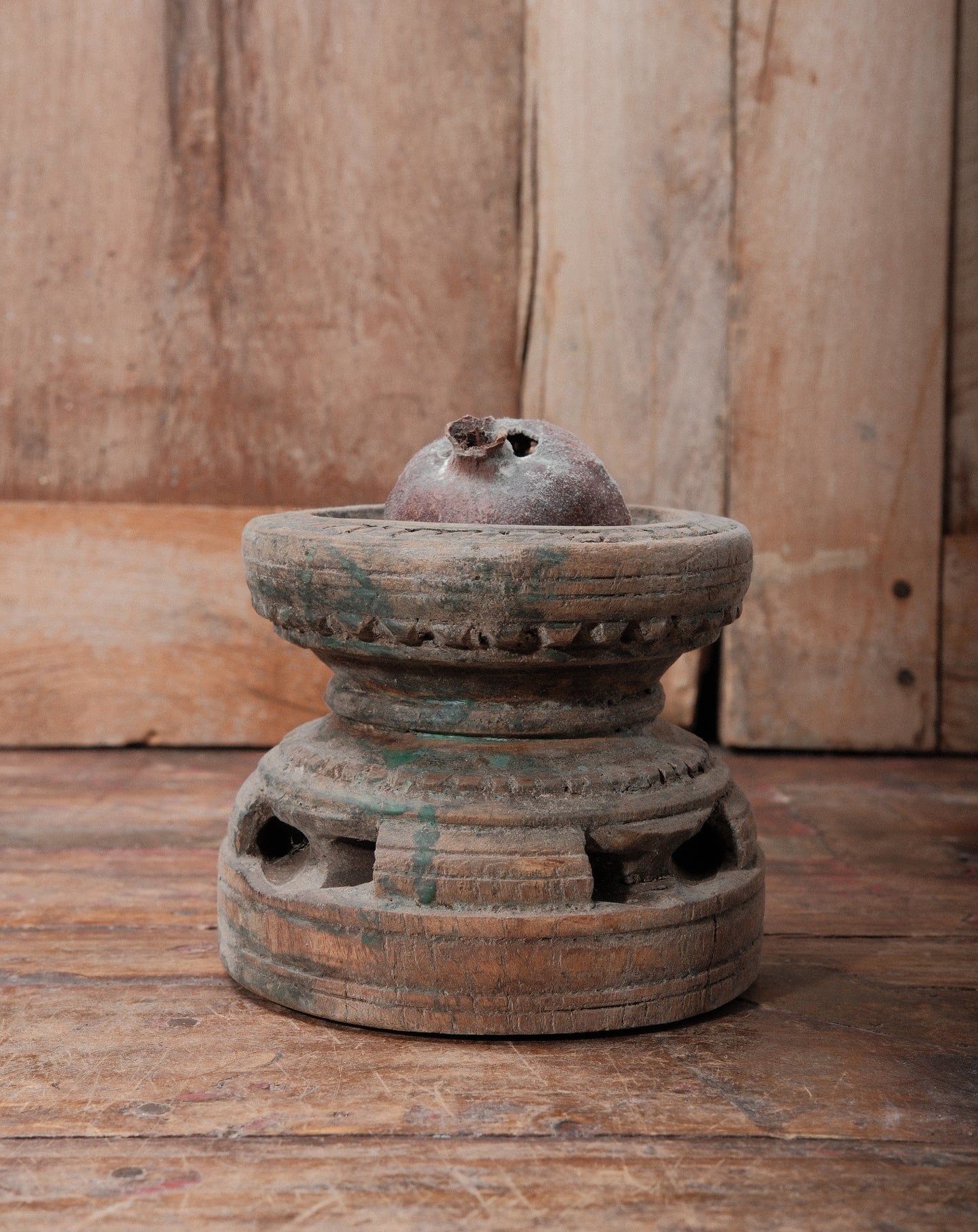 Primitive Juicer Wooden Candle Holders