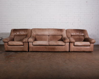 Post-Modern Loveseat and Pair of Chairs 3 Piece Set Circa. 1970s