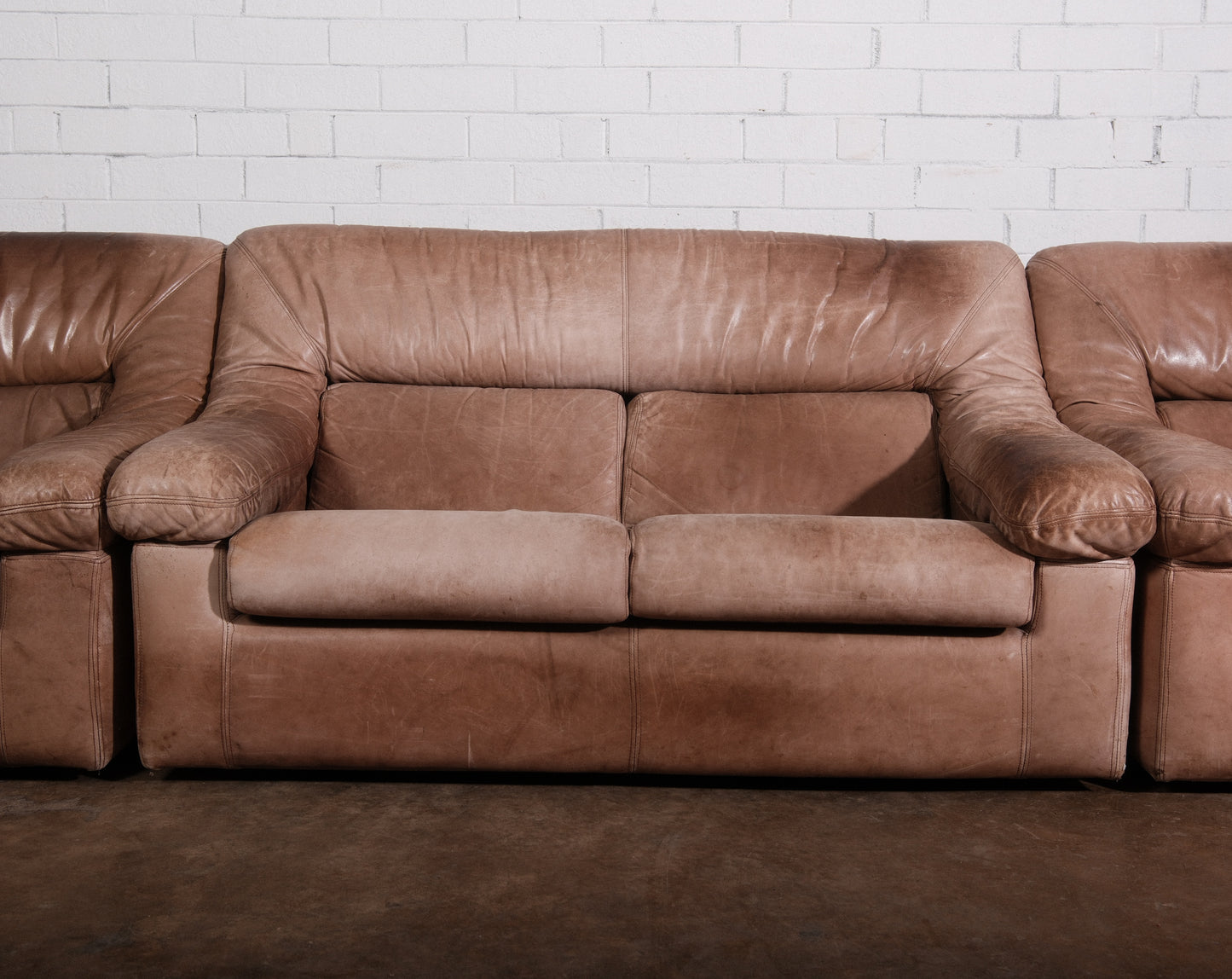 Post-Modern Loveseat and Pair of Chairs 3 Piece Set Circa. 1970s
