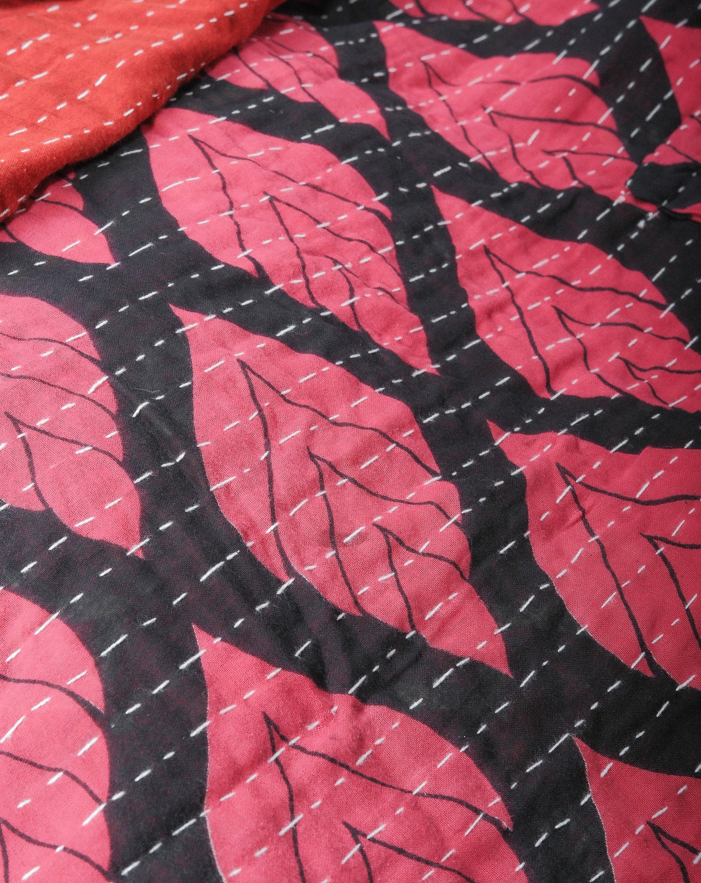 Hand-Stitched Kantha Quilt