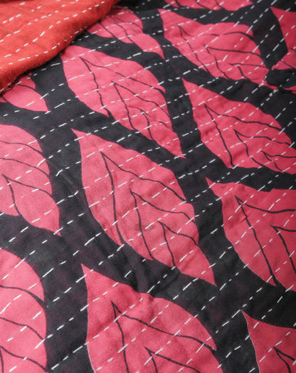 Hand-Stitched Kantha Quilt