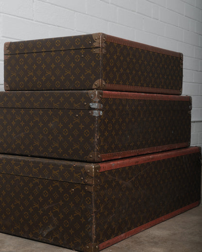 Louis Vuitton Monogram Macassar Square Handled Alzer Cases Set of 3