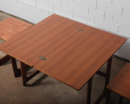 Vintage Teak Triform Nesting Tables by McIntosh Set of 3
