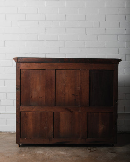 Antique Belgian Oak Settle Bench Circa. 1920s