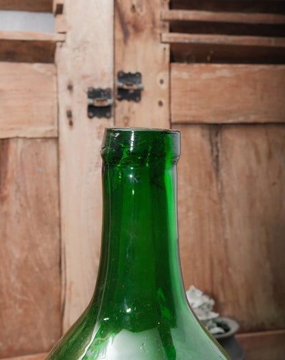 Green Glass Demijohn Wine Vessel