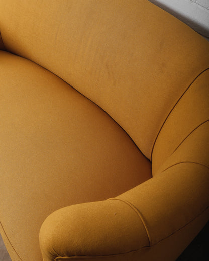 Yellow Danish Curved Banana Sofa 1940s