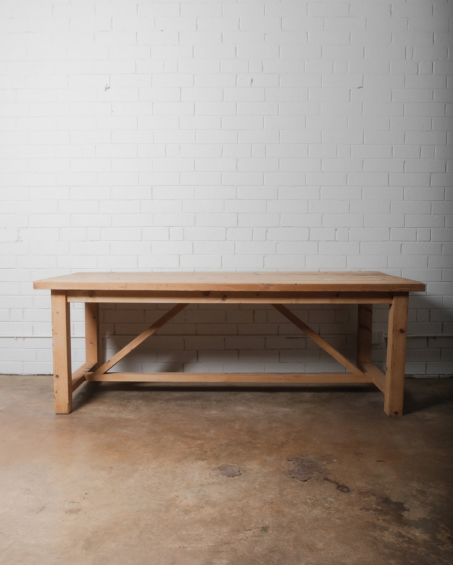 Rustic Farmhouse Pine Table Workbench