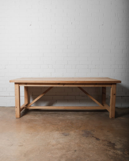 Rustic Farmhouse Pine Table Workbench