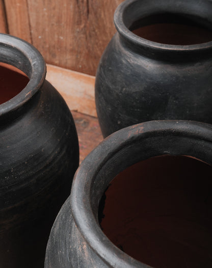 Black Terracotta Urn