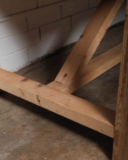 Rustic Farmhouse Pine Table Workbench