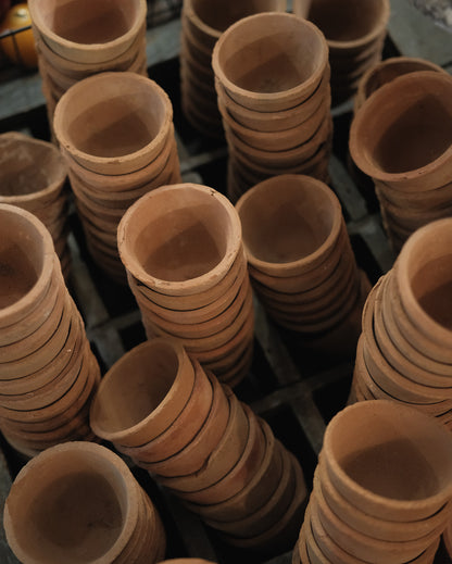 Vintage Tiny Terracotta Wabi-Sabi Clay Pots