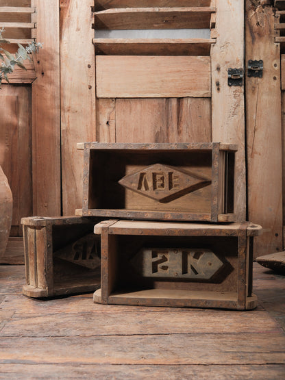 Vintage Wooden Brick Mold Clay Form
