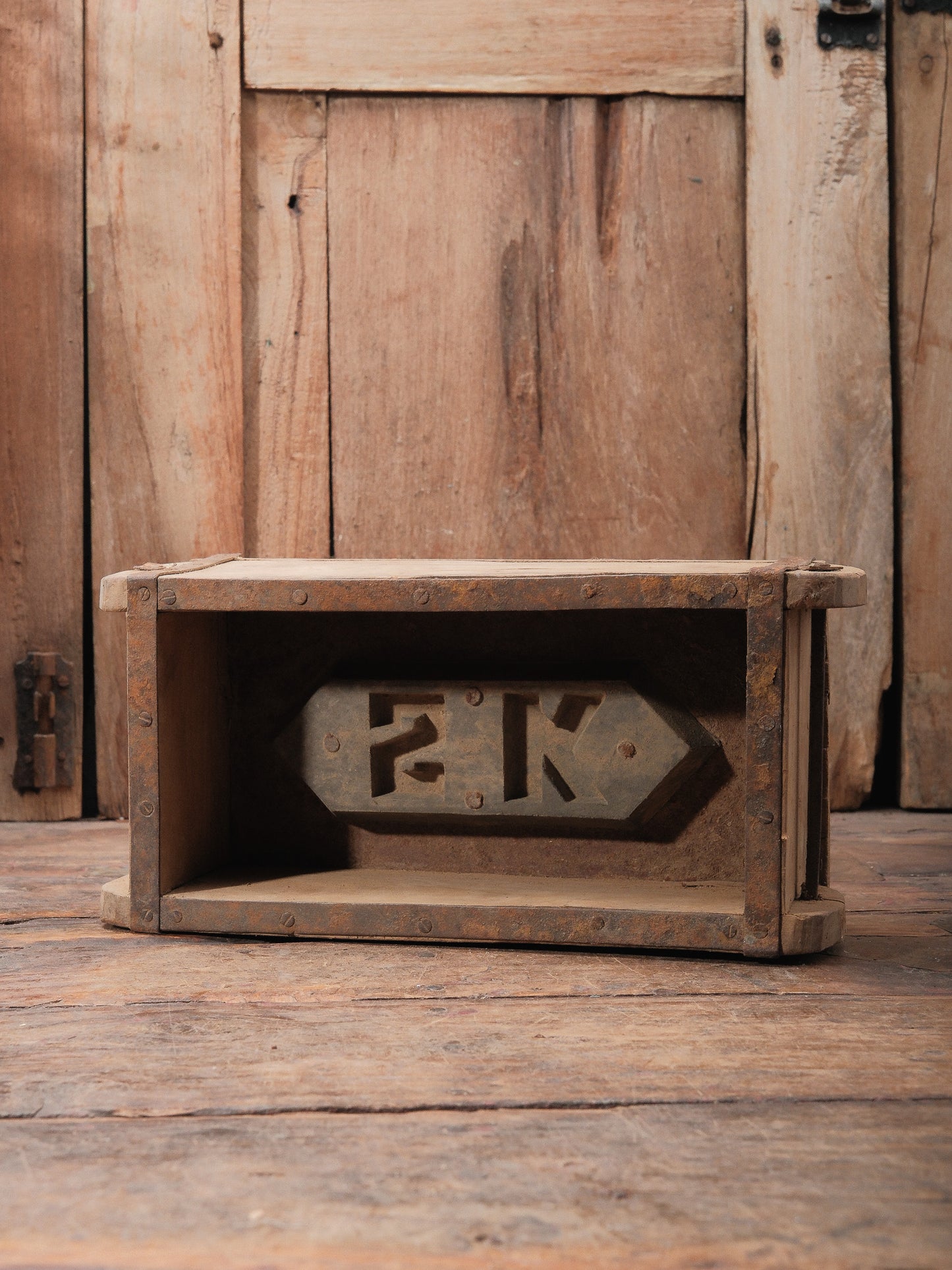 Vintage Wooden Brick Mold Clay Form