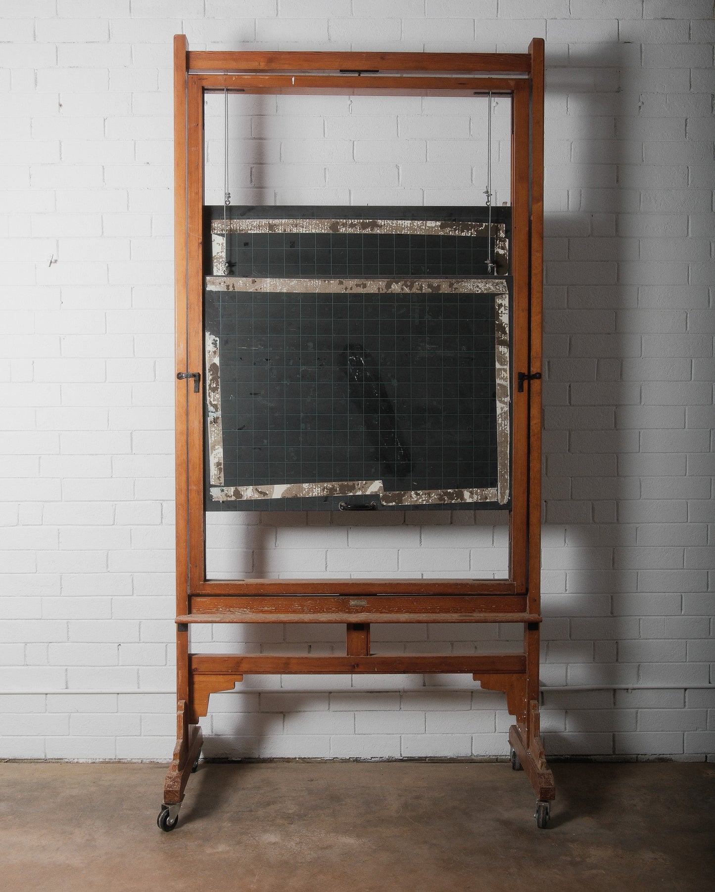 Vintage Belgian Rolling Blackboard by Daniel Van Calbergh