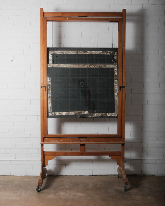 Vintage Belgian Rolling Blackboard by Daniel Van Calbergh