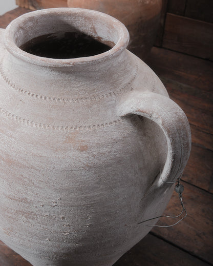 Vintage Terracotta Amphora Urn with Handles