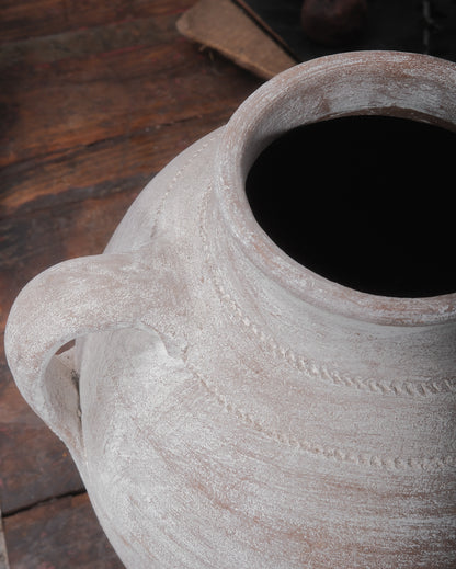 Vintage Terracotta Amphora Urn with Handles