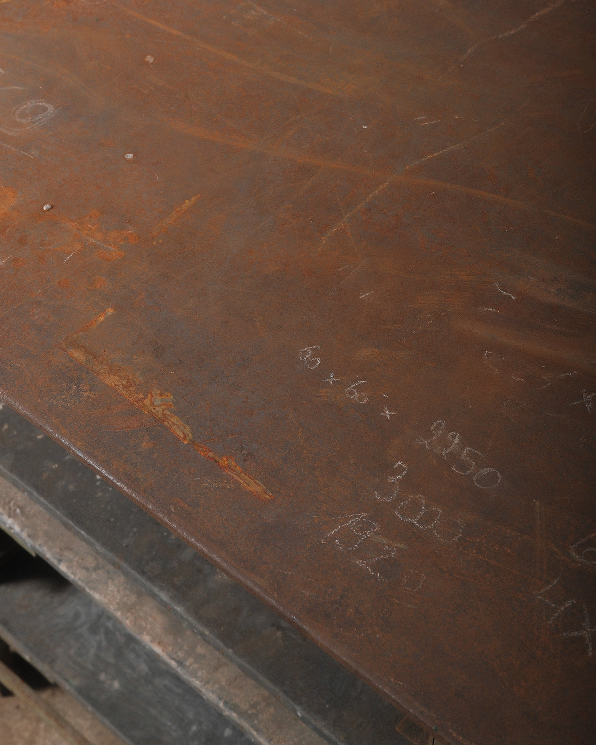 Early 20th Century Industrial Metal Workbench with Storage