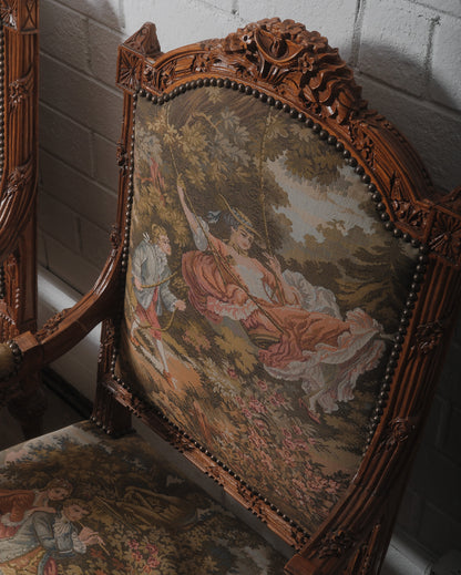 Set of 4 Late 19th/Early 20th Century French Louis XVI Style Armchairs