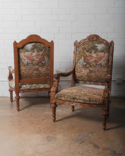 Set of 4 Late 19th/Early 20th Century French Louis XVI Style Armchairs