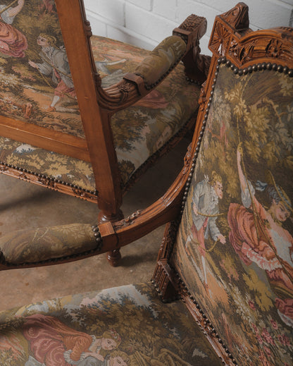 Set of 4 Late 19th/Early 20th Century French Louis XVI Style Armchairs