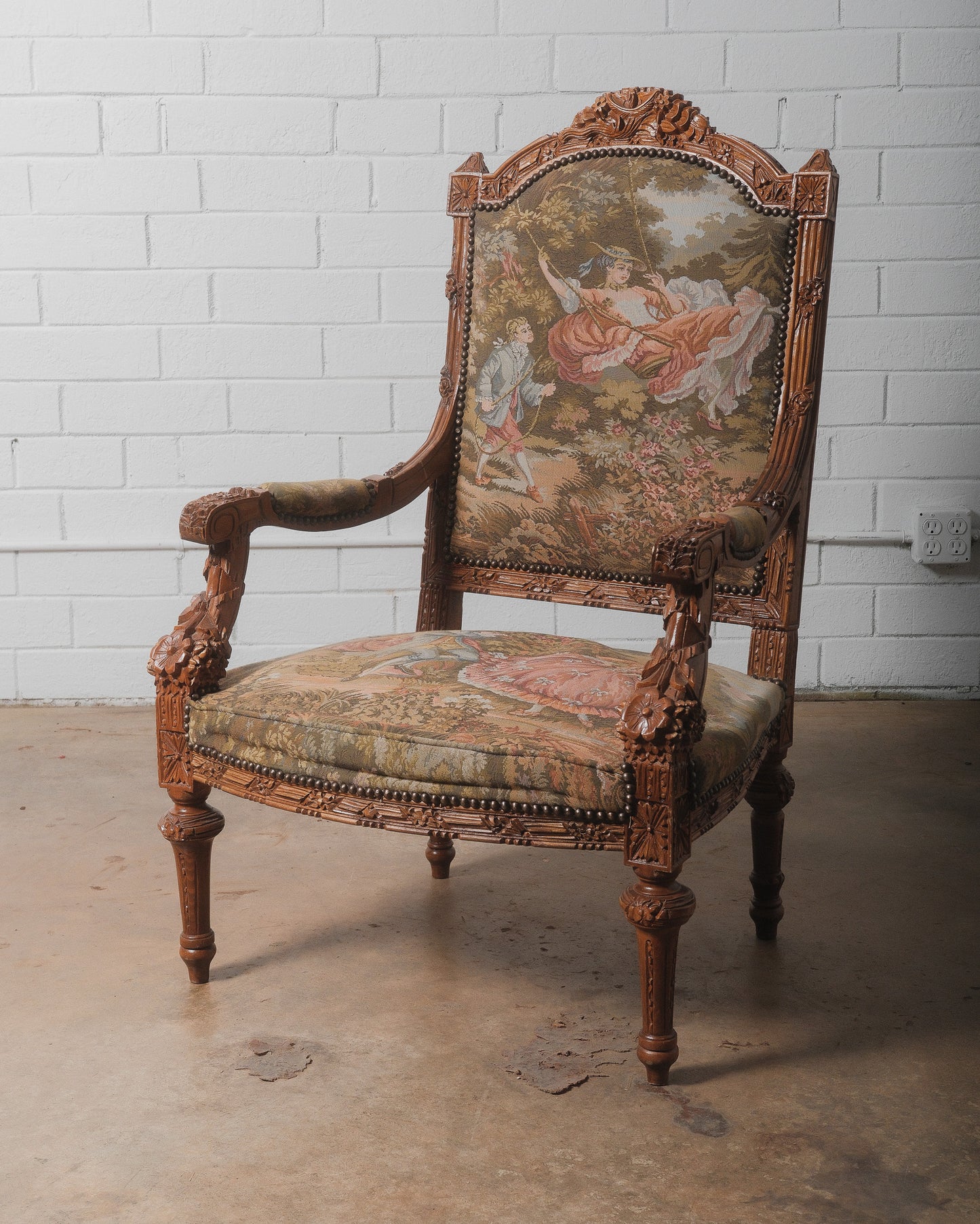 Set of 4 Late 19th/Early 20th Century French Louis XVI Style Armchairs