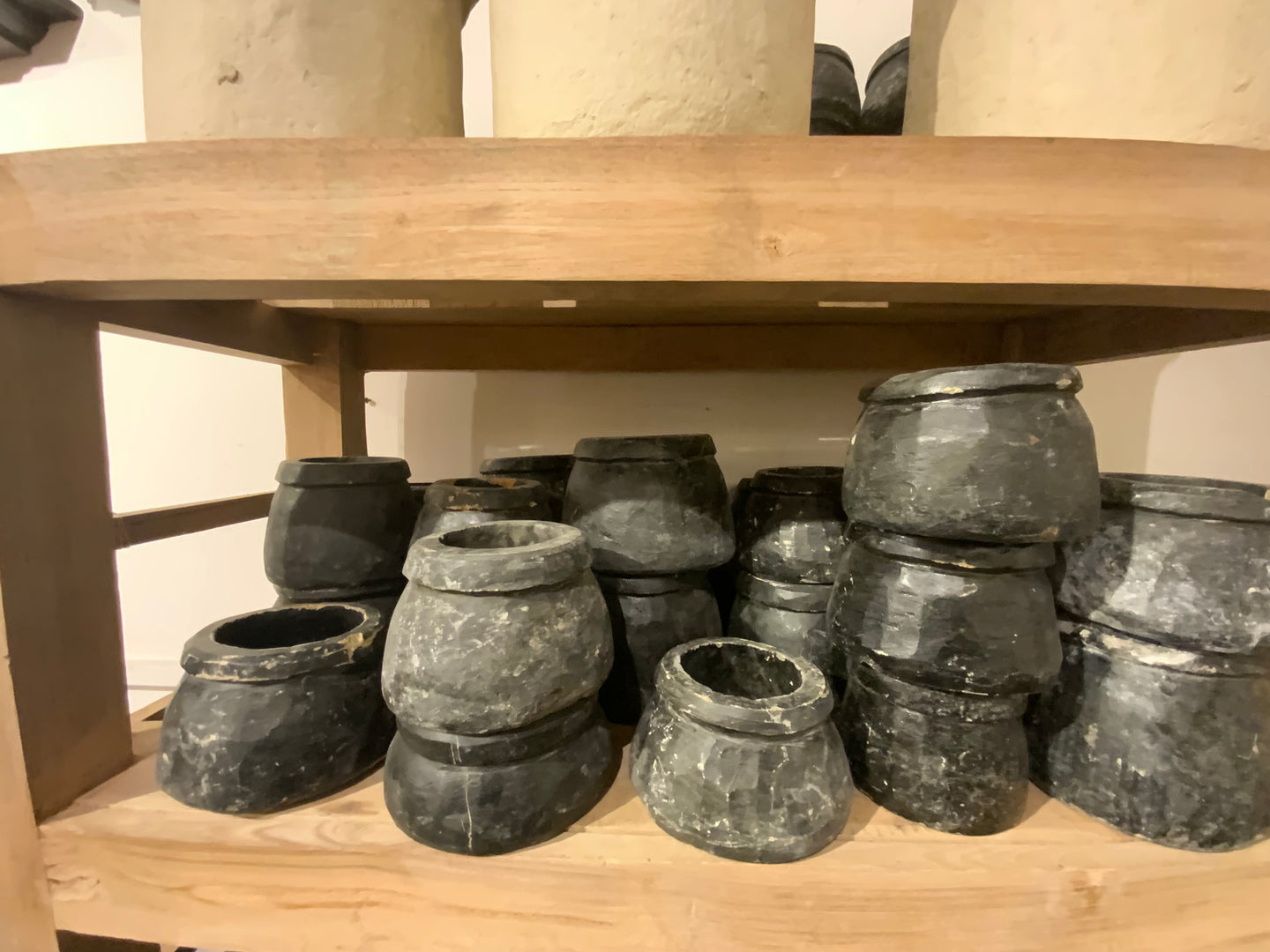 Black Stone Pots