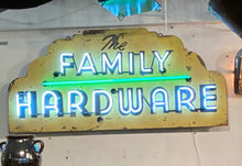 Load image into Gallery viewer, Neon Sign “Family Hardware”
