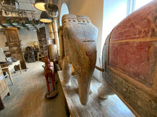 Load image into Gallery viewer, Giant Wood Handpainted White Elephant