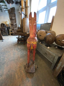 Wooden Carved Horse Statue