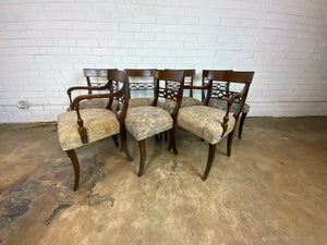 Elegant Wood Framed Dining Chairs, Set of 7
