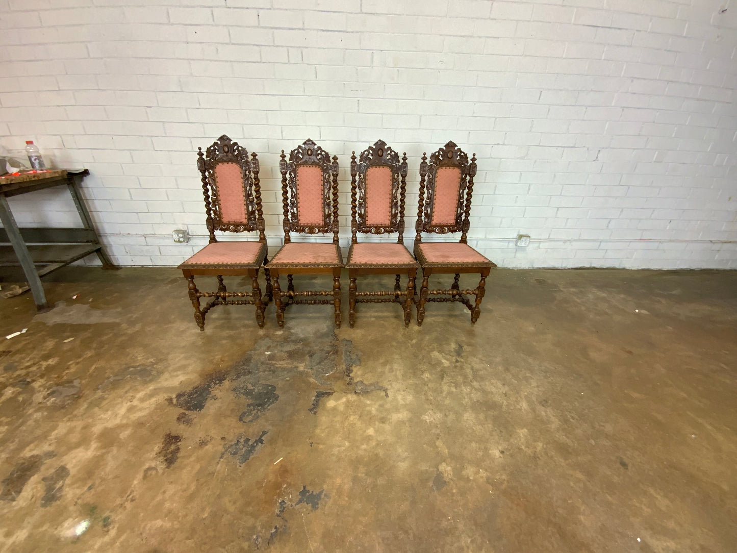 Gothic style wood Dining Chairs, set of 4