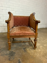 Load image into Gallery viewer, Gothic style chairs with plush velour seat, One Pair