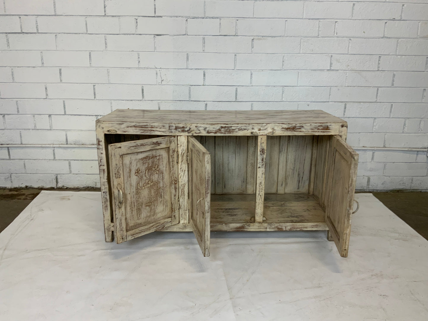 Chippy Shabby Chic Console Cabinet