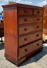 Load image into Gallery viewer, 6 Mahogany Drawer Dresser/Chest of Drawers
