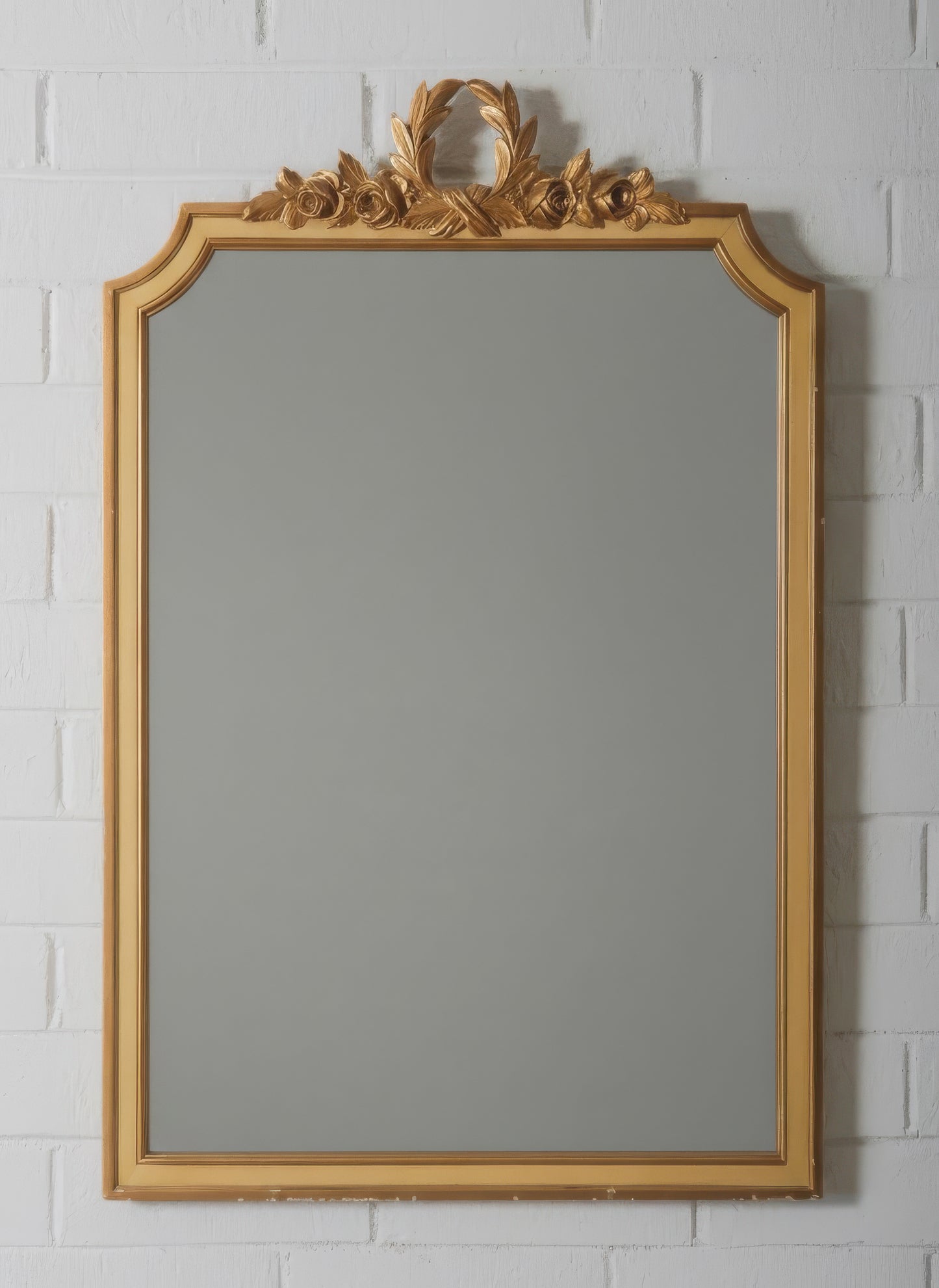 Giltwood Laurel & Rose Crest Mirror