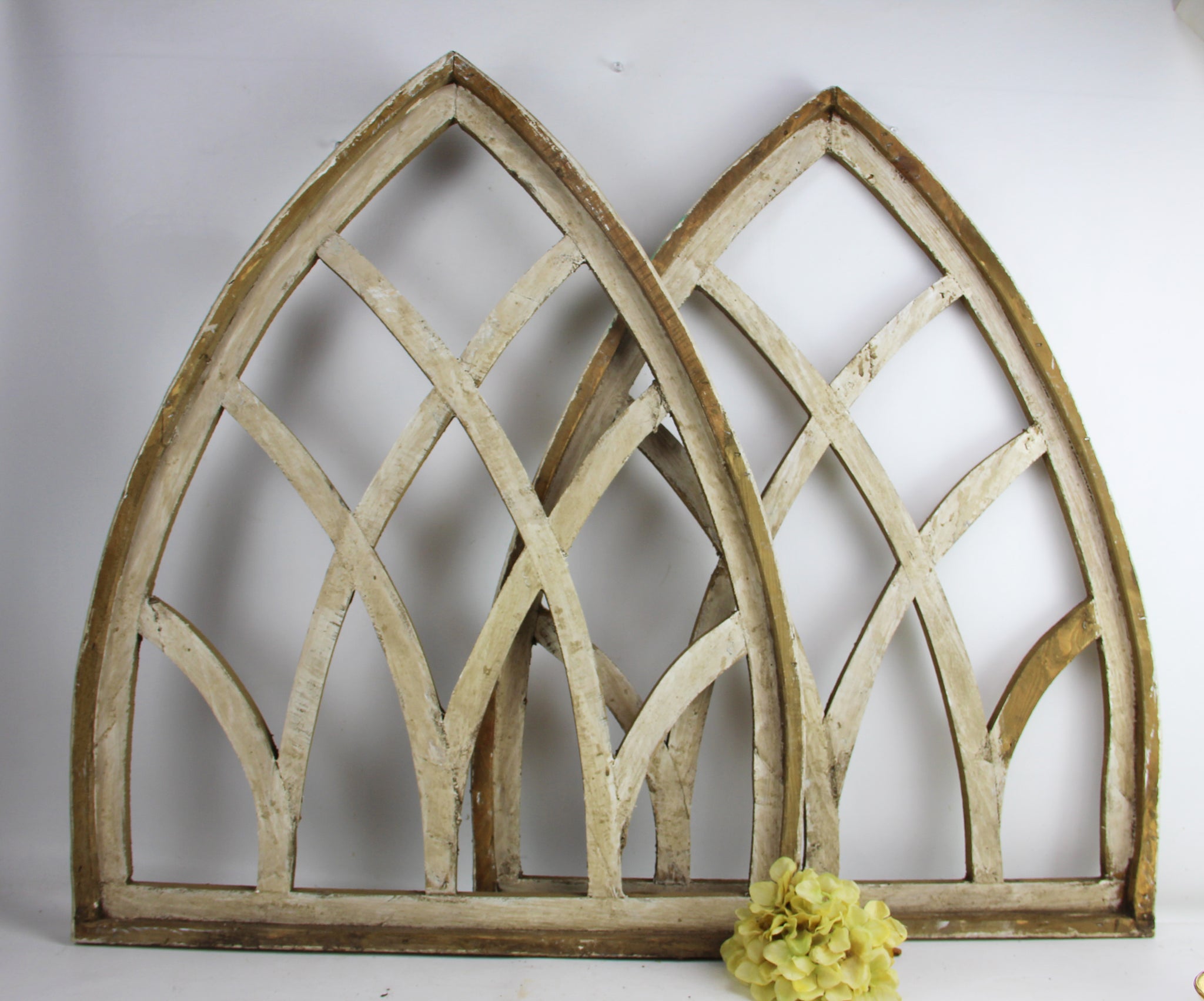 Farmhouse Wooden Wall Window Arch - The Paradise Fields Large Wood Win ·  Ranch Junkie Mercantile LLC