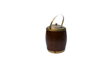 Load image into Gallery viewer, Antique Wooden Biscuit Barrel | Primitive English Tea Caddie | Vintage Cookie Jar