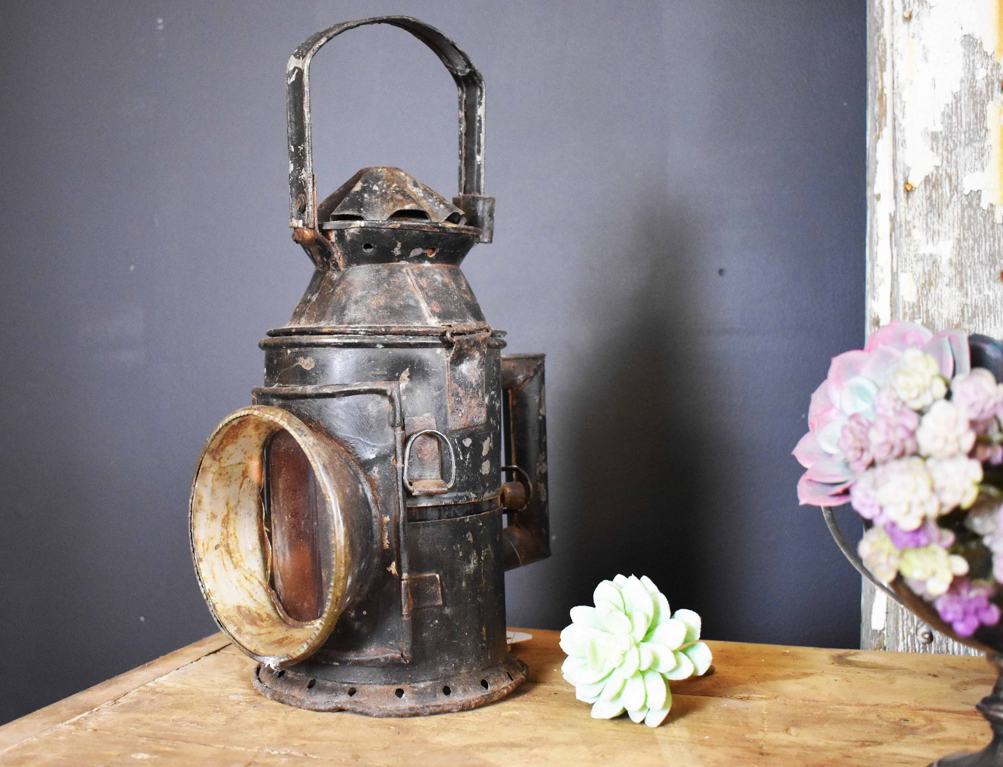 vintage railroad lantern