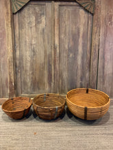 Load image into Gallery viewer, Round Bamboo Basket