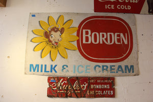Vintage Bordens Metal Advertising Sign