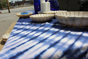 Blue and White Batik Tie Dye Sheets Textile Fabric
